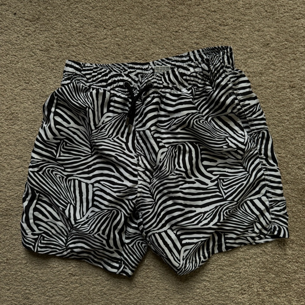 Zebra print swim shorts
